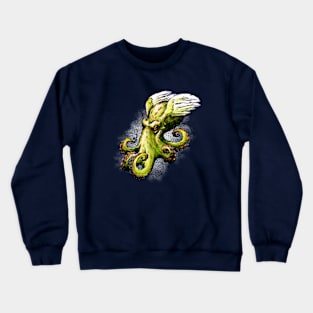 Green Octopus on the wings Crewneck Sweatshirt